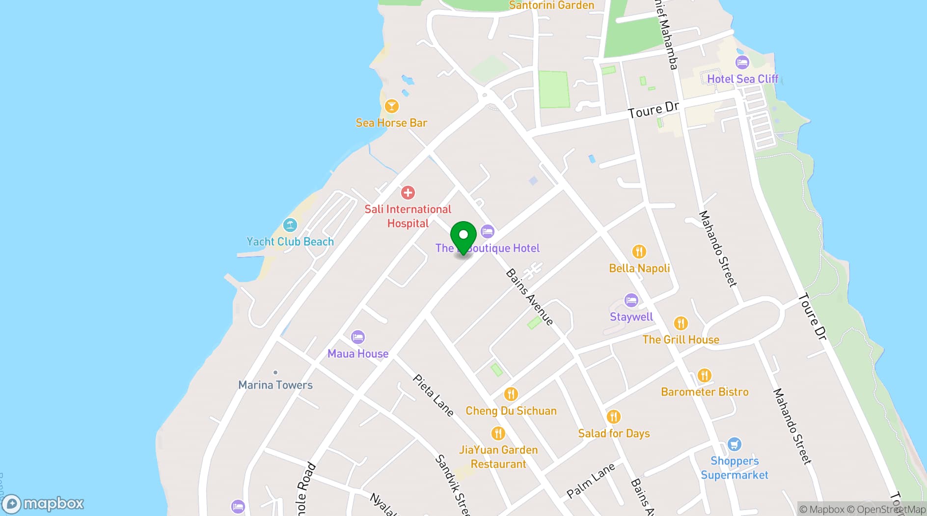 Map showing Uncle's Lounge