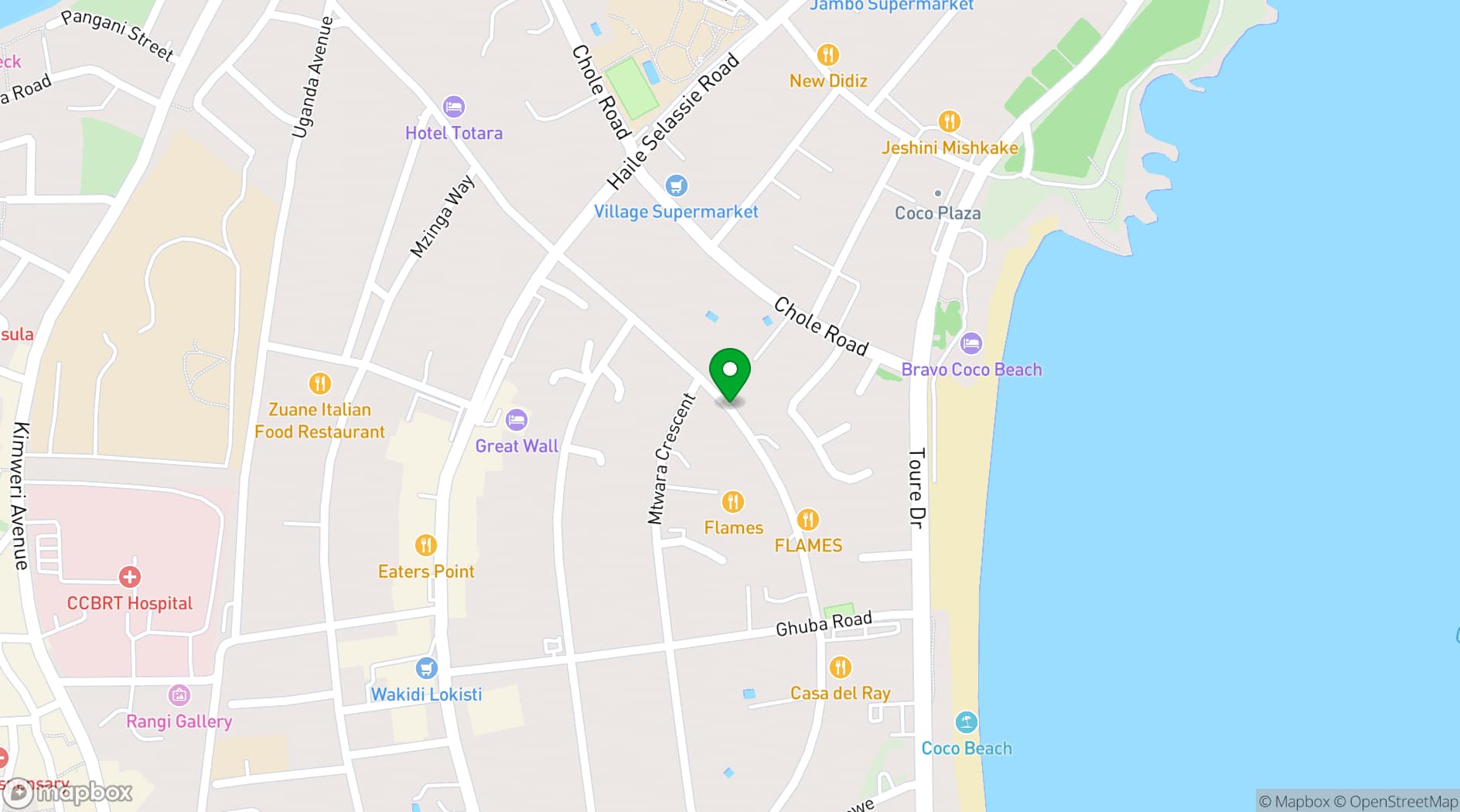 Map showing The Happening Place