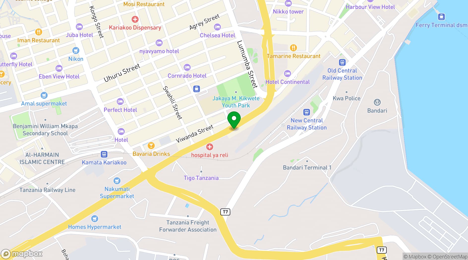 Map showing CBD Hotel