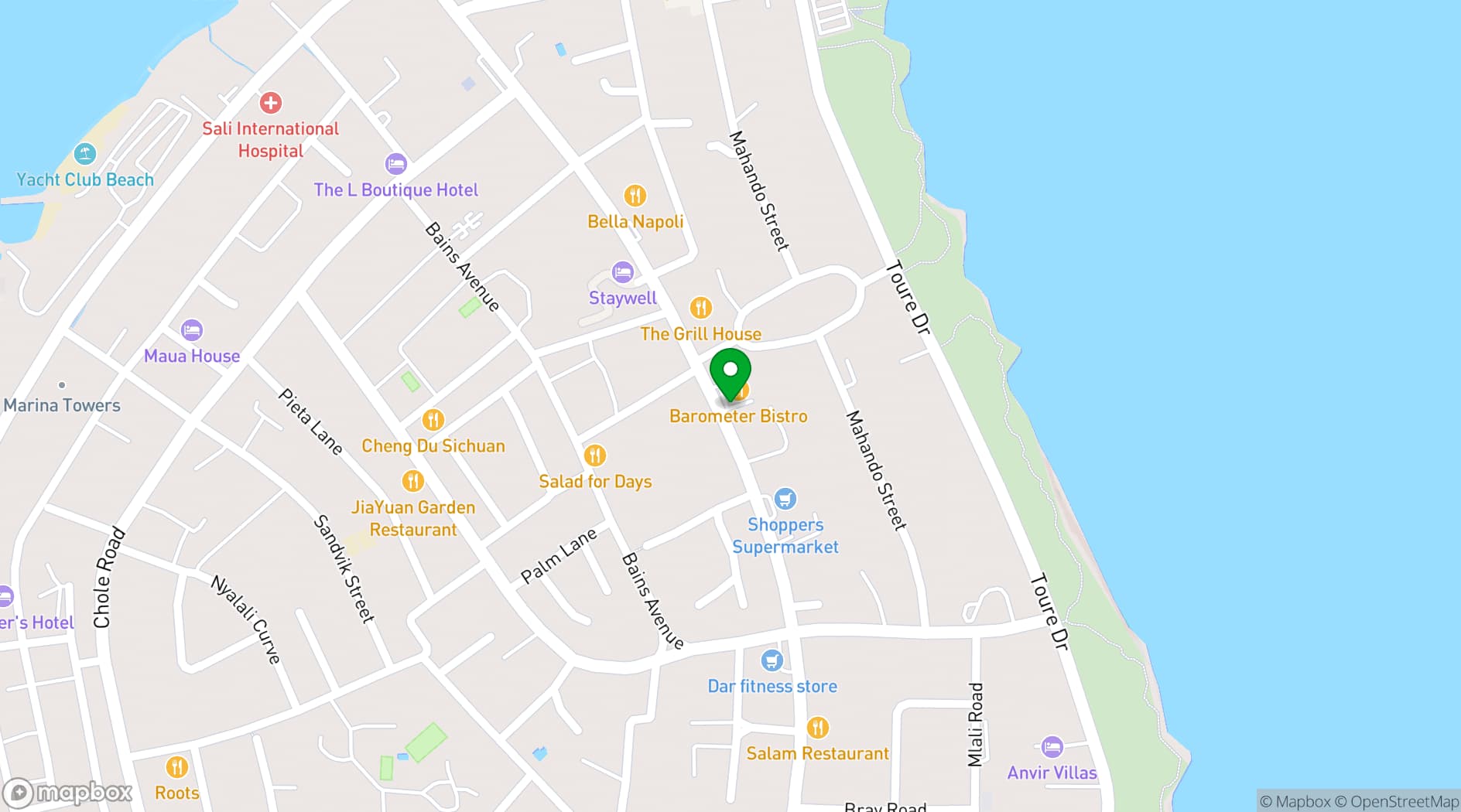 Map showing Social Restobar