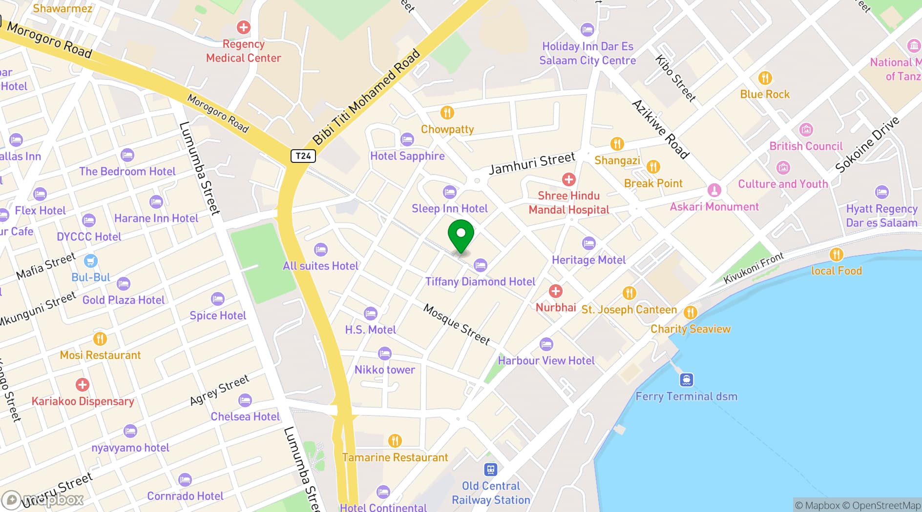 Map showing Sixsixty Apartments Makongo Juu Dsm Dar es Salaam