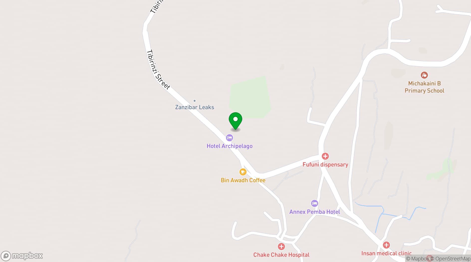 Map showing Hifadhi Hotel & Conference Center
