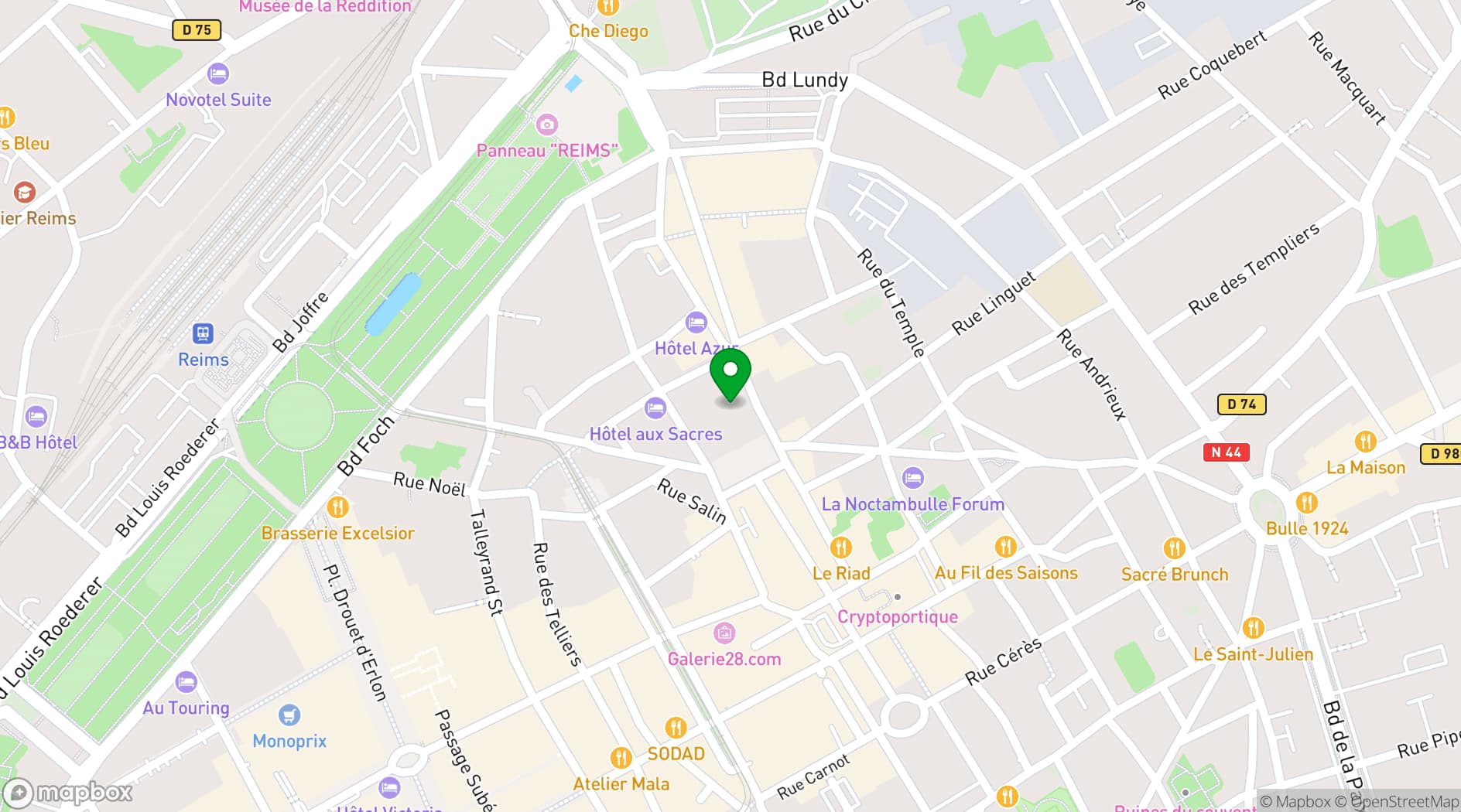 Map showing Reims Congress 
