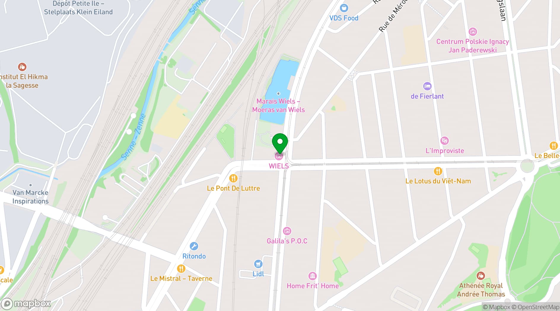 Map showing WIELS