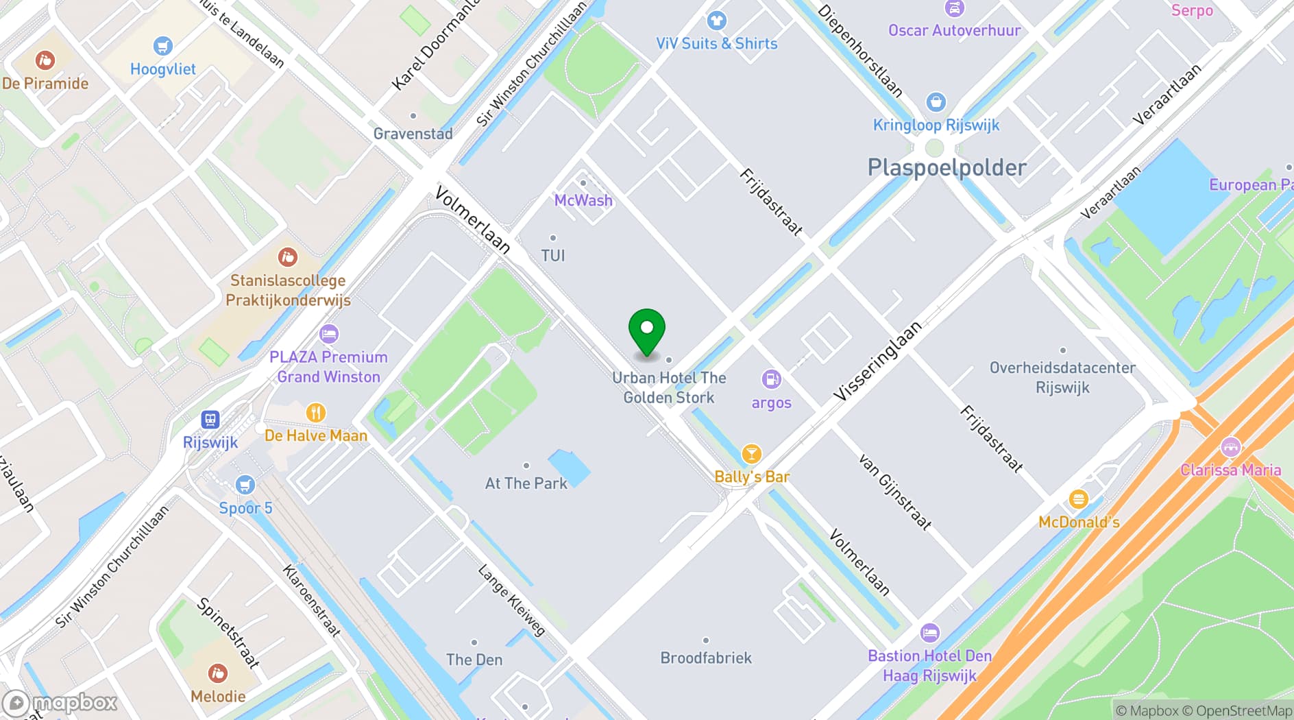 Map showing Urban Hotel TGS