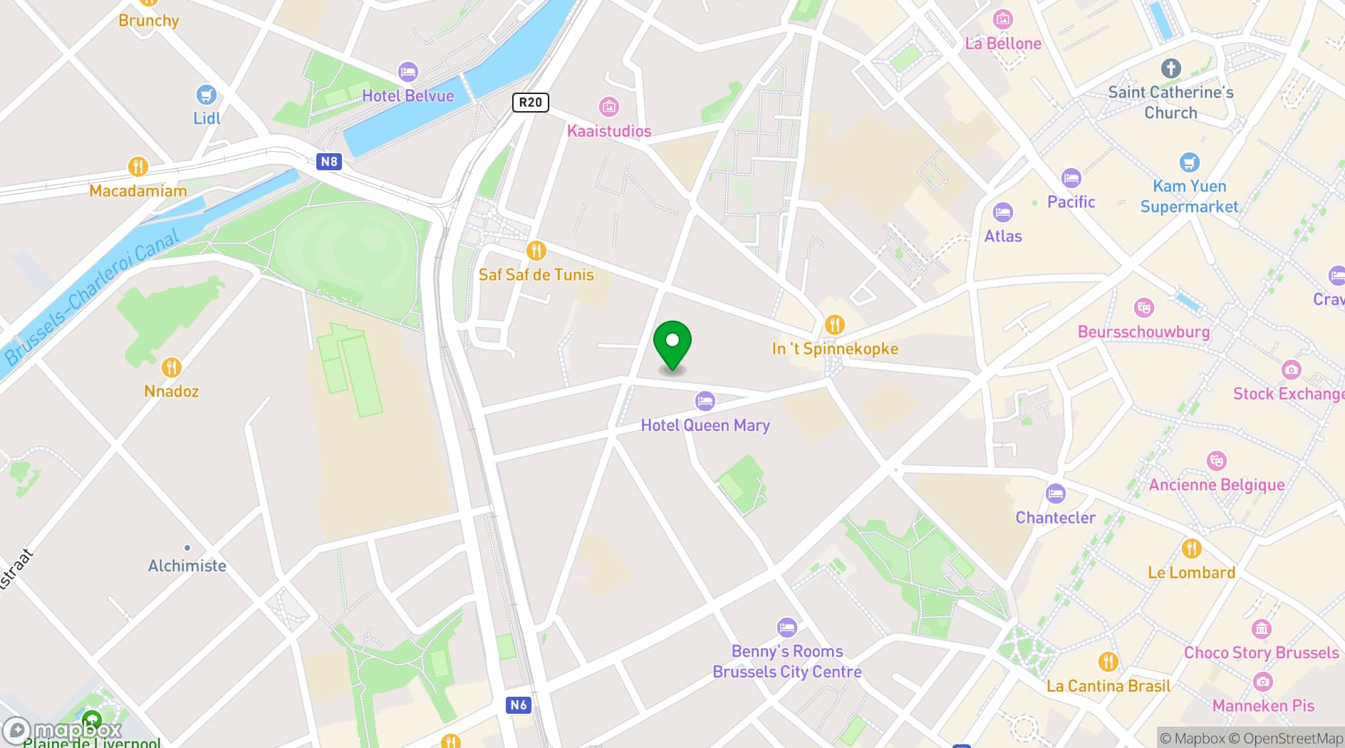 Map showing Vanhaerents Art Collection