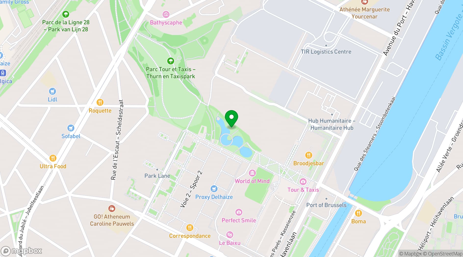 Map showing Gare Maritime