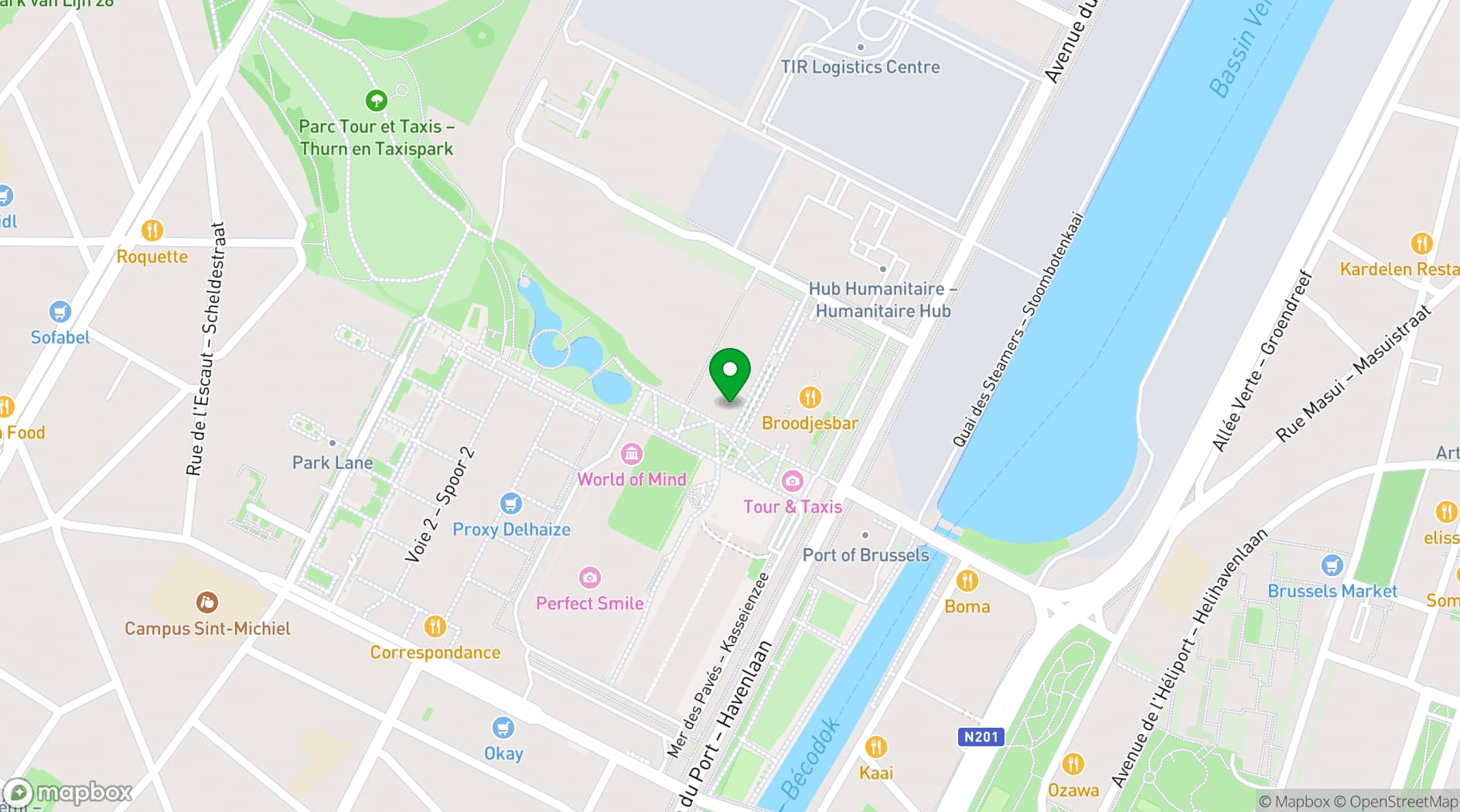 Map showing BEL