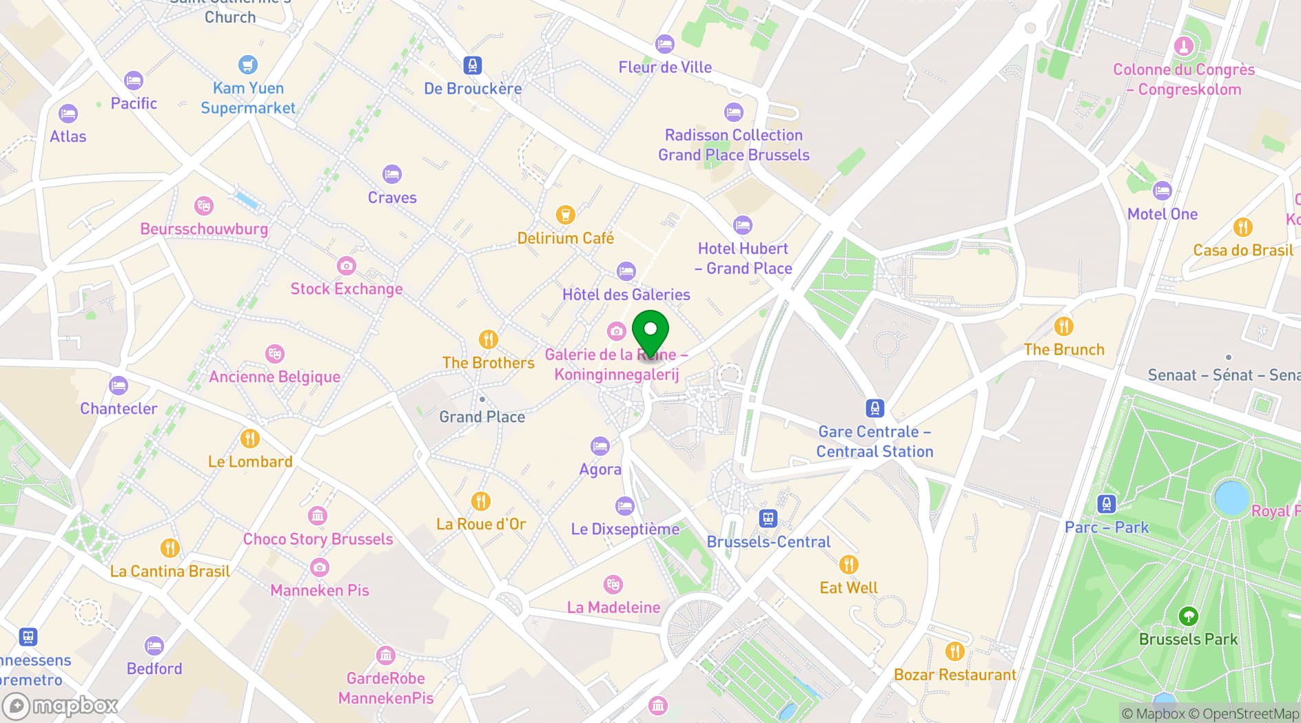 Map showing La Madeleine