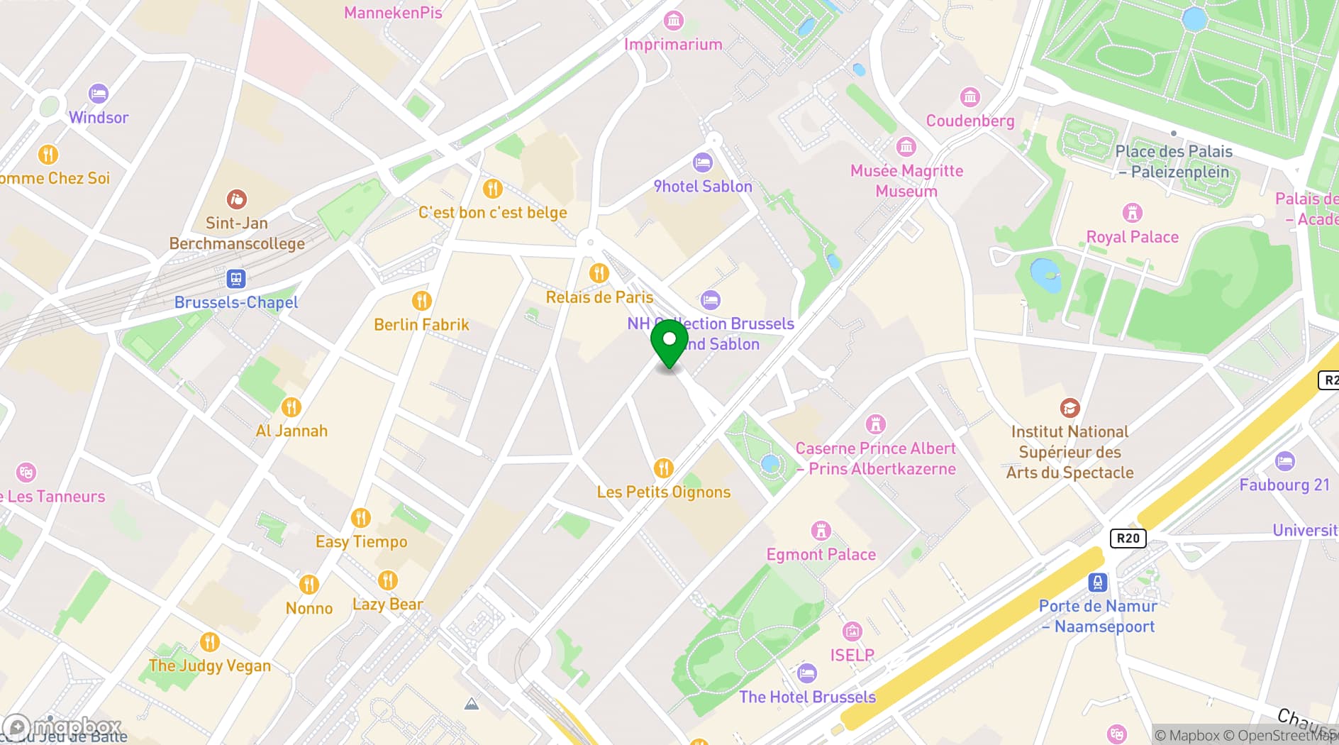 Map showing Ancienne Nonciature