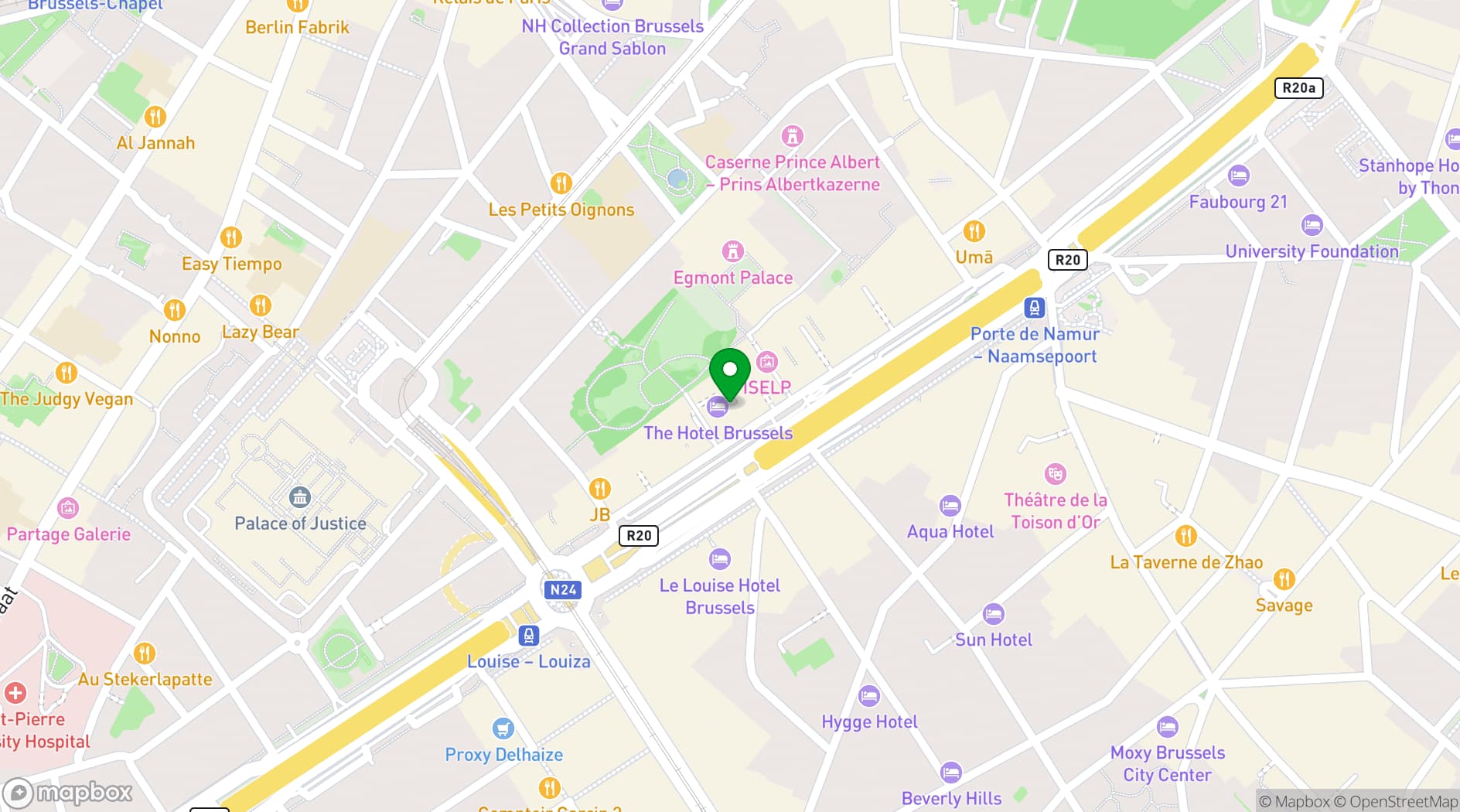 Map showing BEL