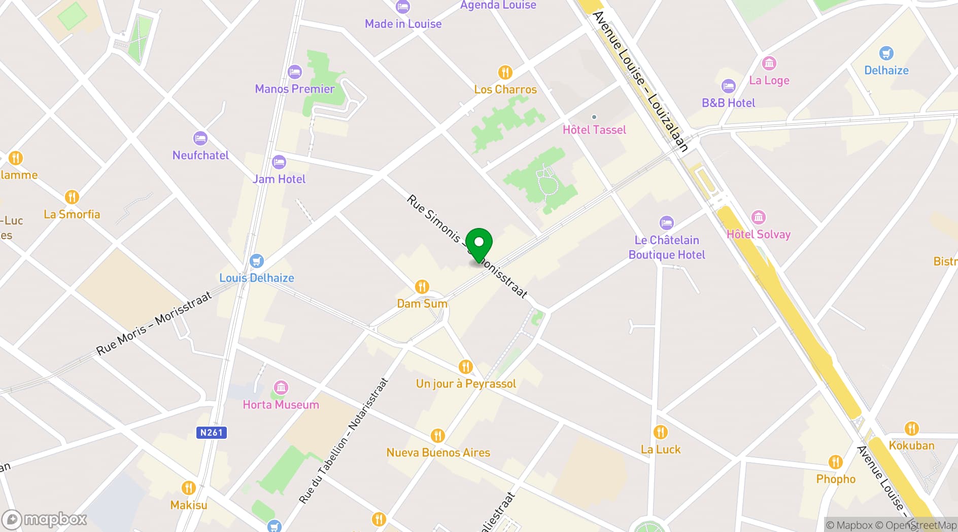 Map showing The Bank