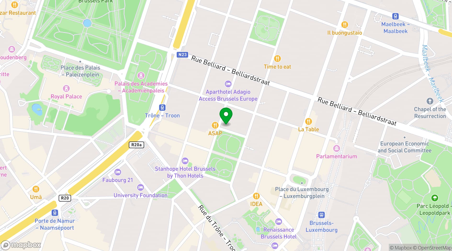 Map showing Silversquare