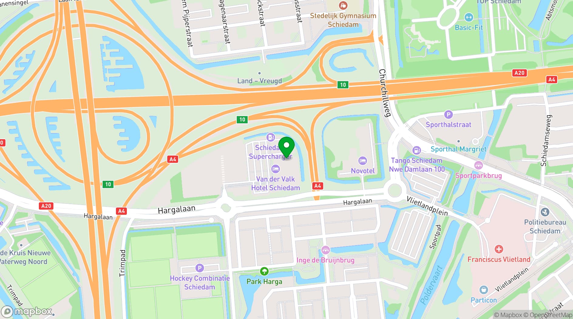 Map showing Rooftop Restaurant 16th