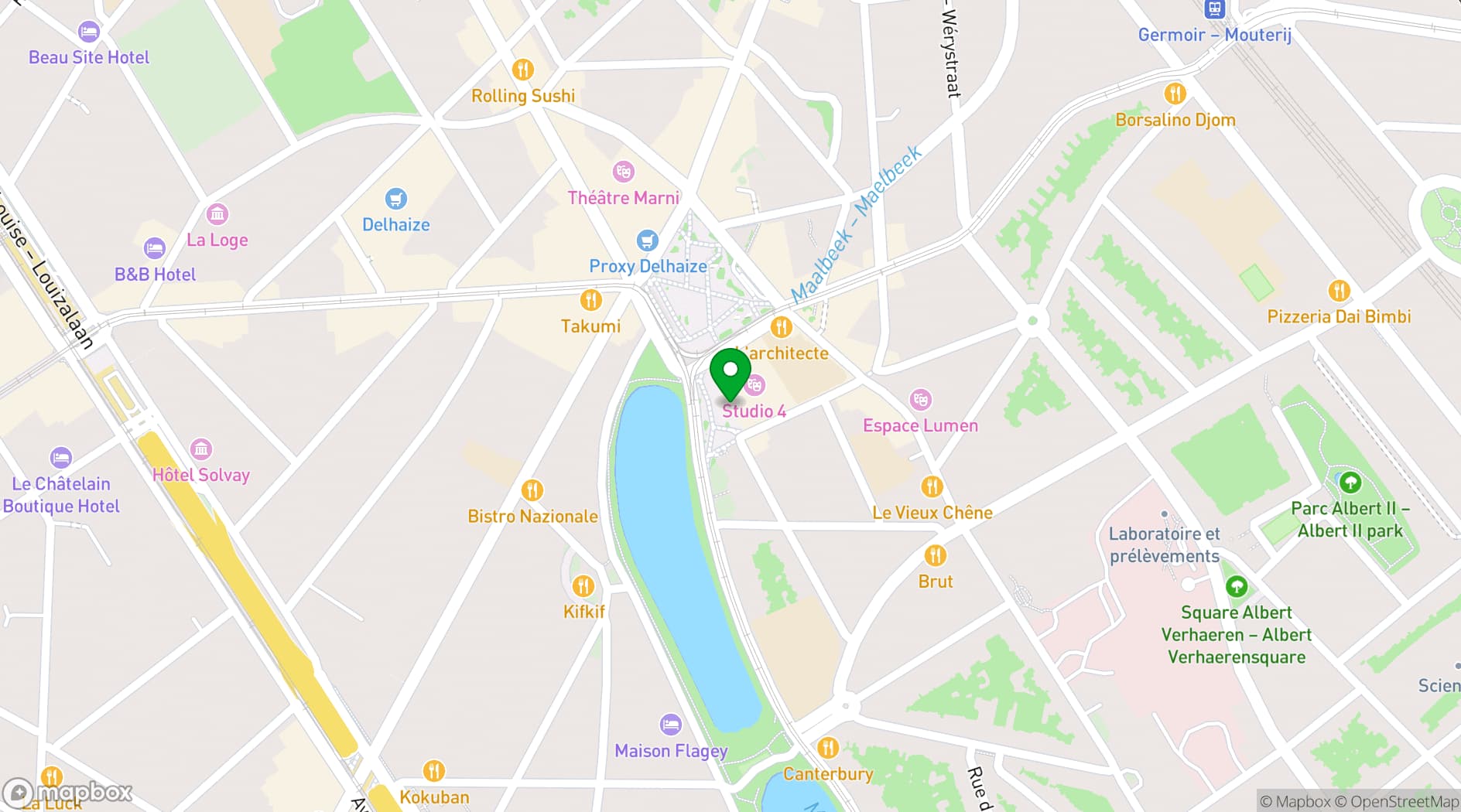 Map showing Flagey