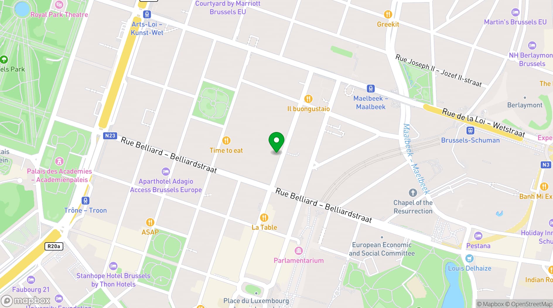 Map showing Concert Noble
