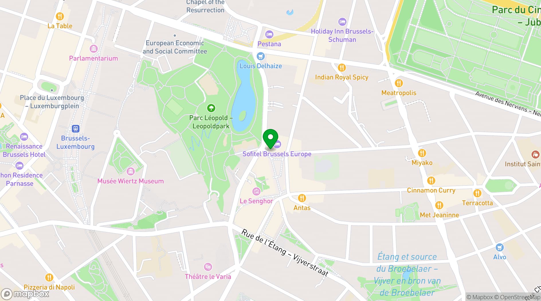 Map showing The 1040 : The Roof