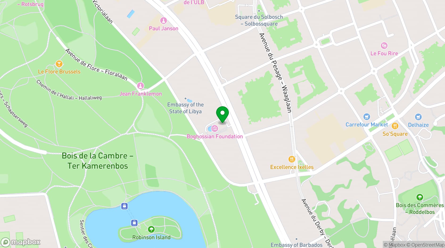 Map showing Fondation Boghossian