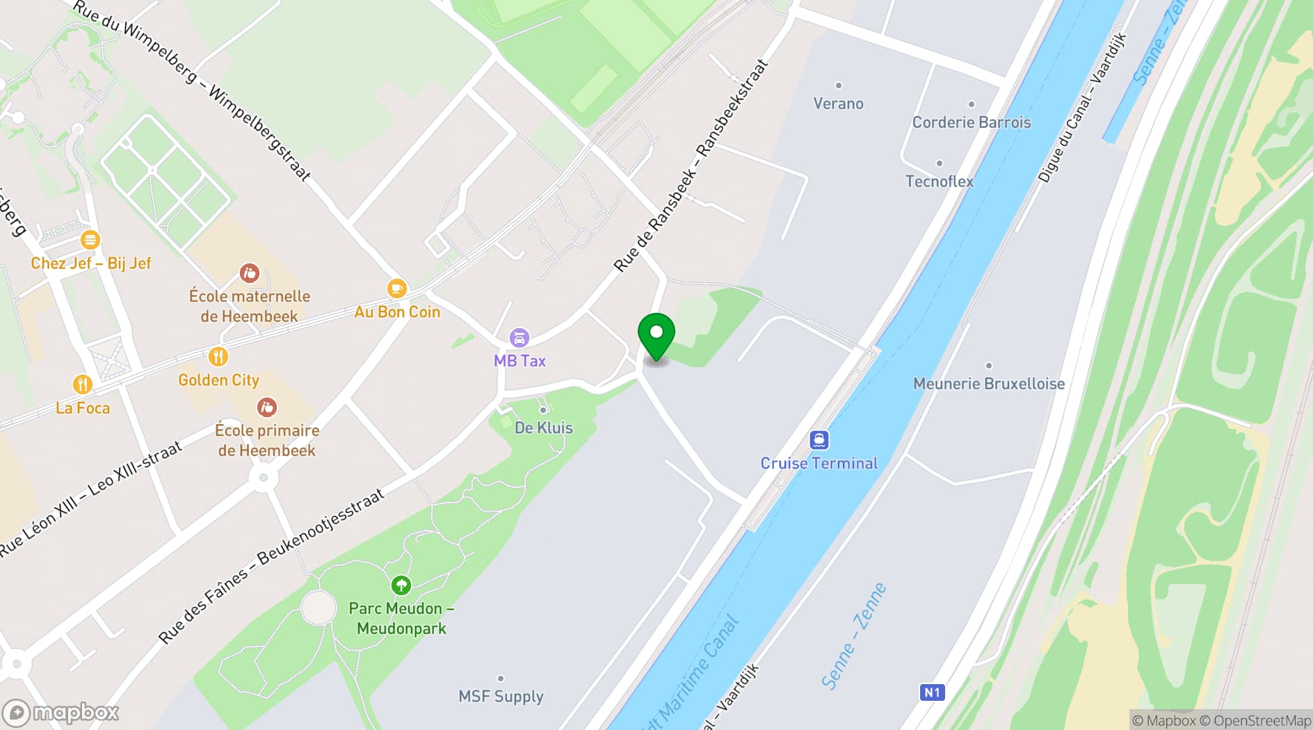 Map showing Silo Brussels