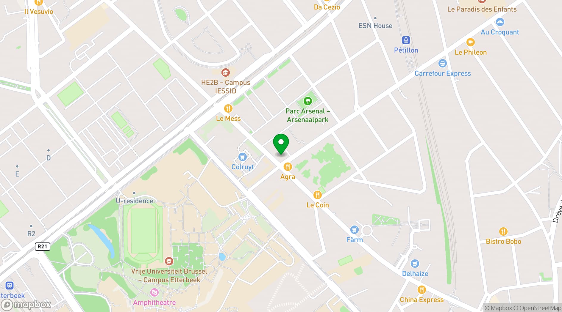 Map showing Maison du Bois