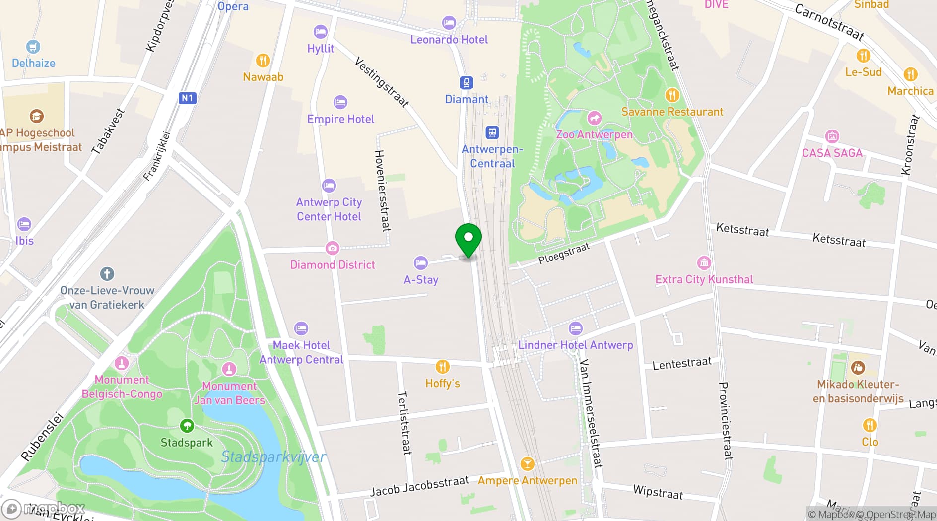 Map showing  A-Stay