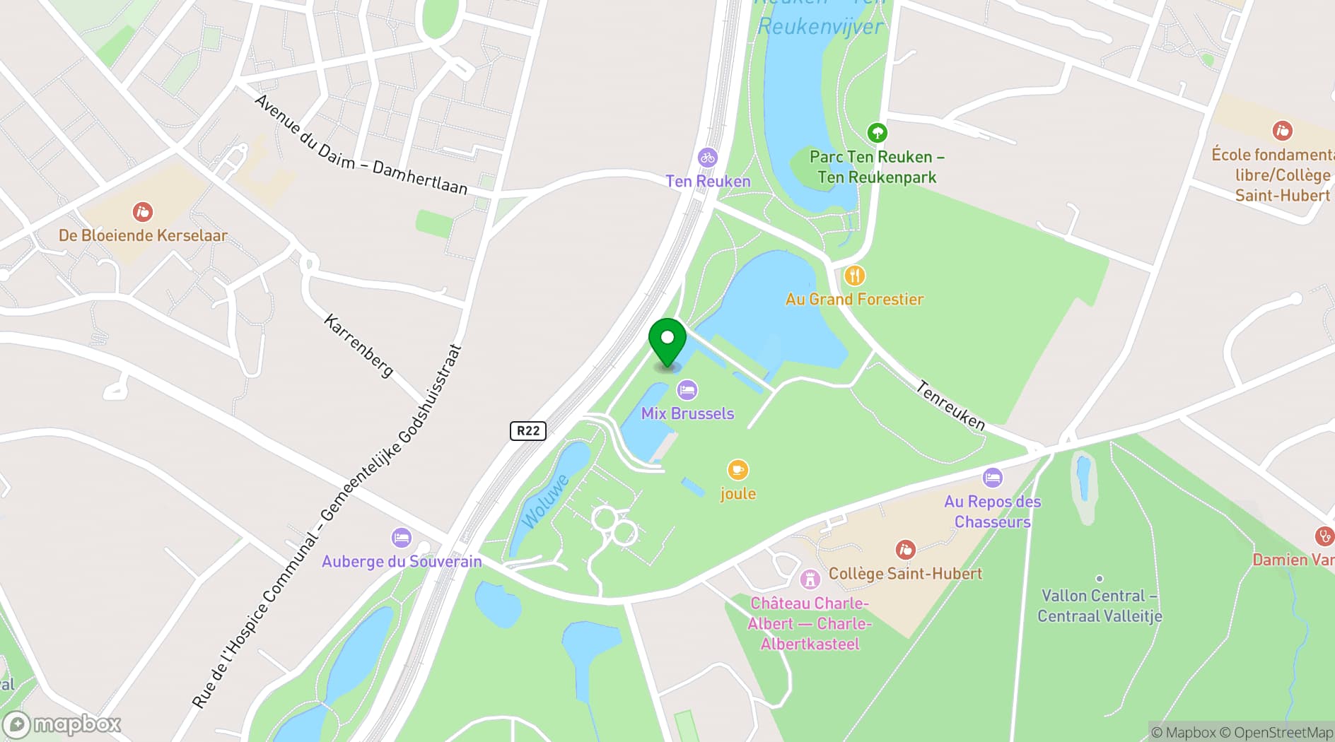 Map showing Mix Brussels