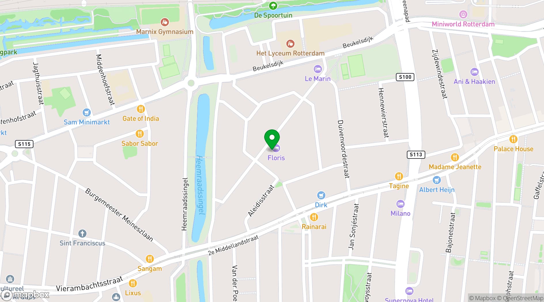 Map showing Le Marin Hotel Rotterdam City - Handwritten Collection