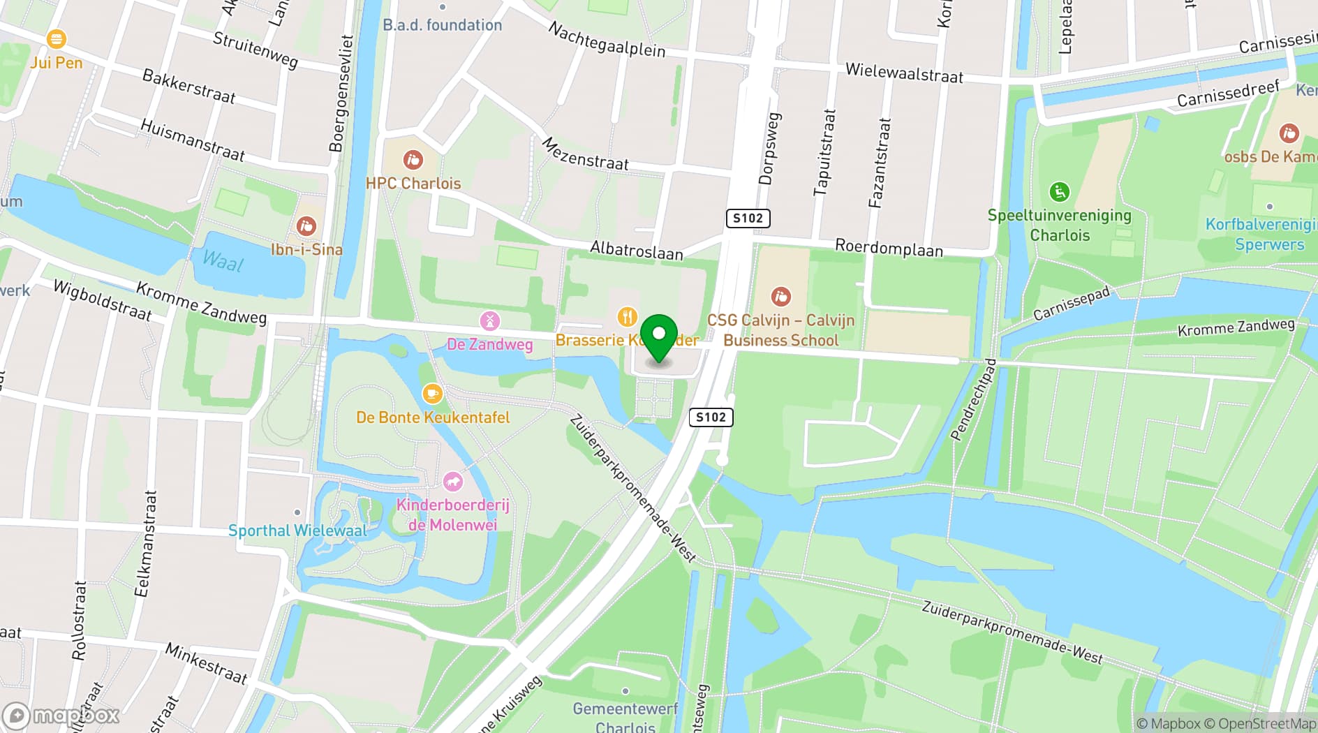 Map showing Landhuis de Oliphant