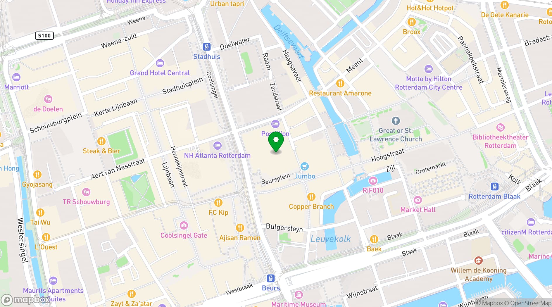 Map showing World Trade Center Rotterdam