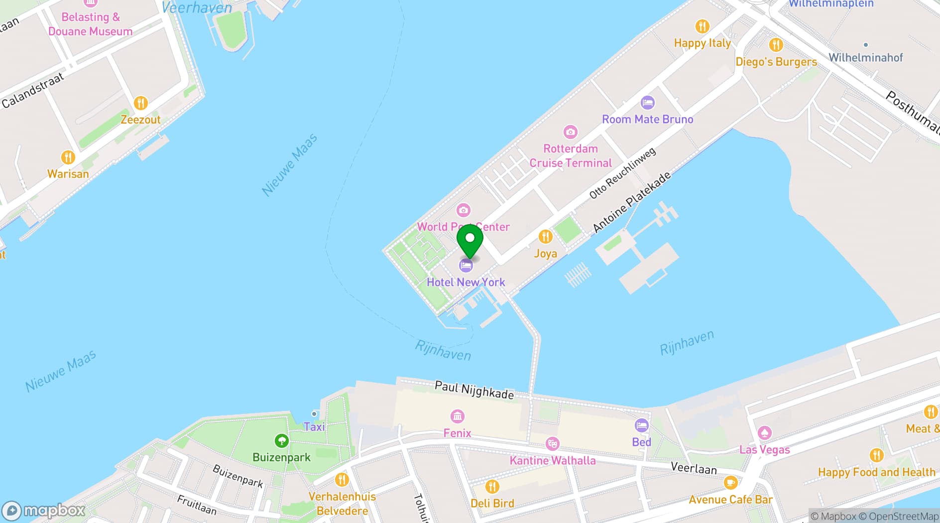 Map showing Hotel New York