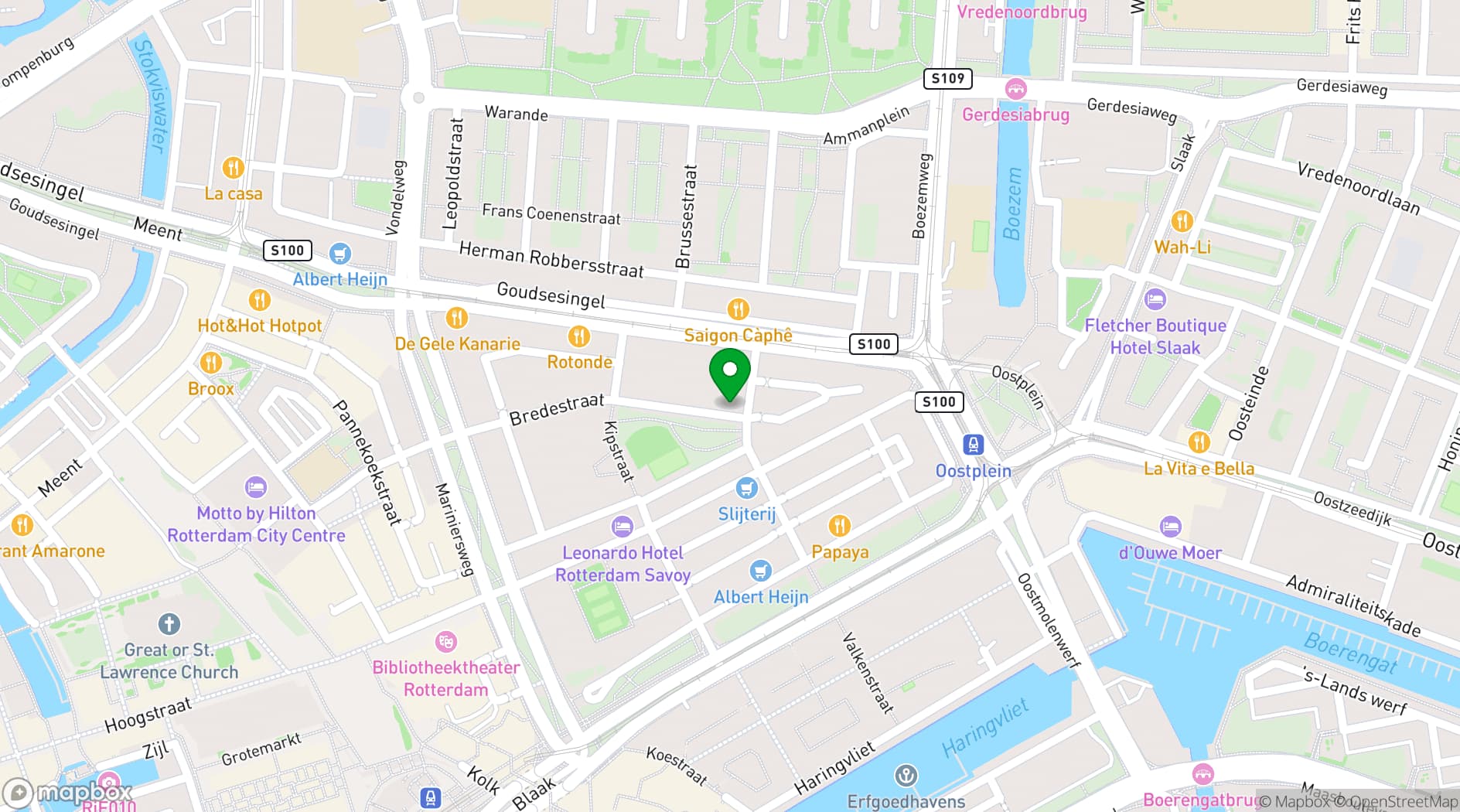 Map showing Old Scuola