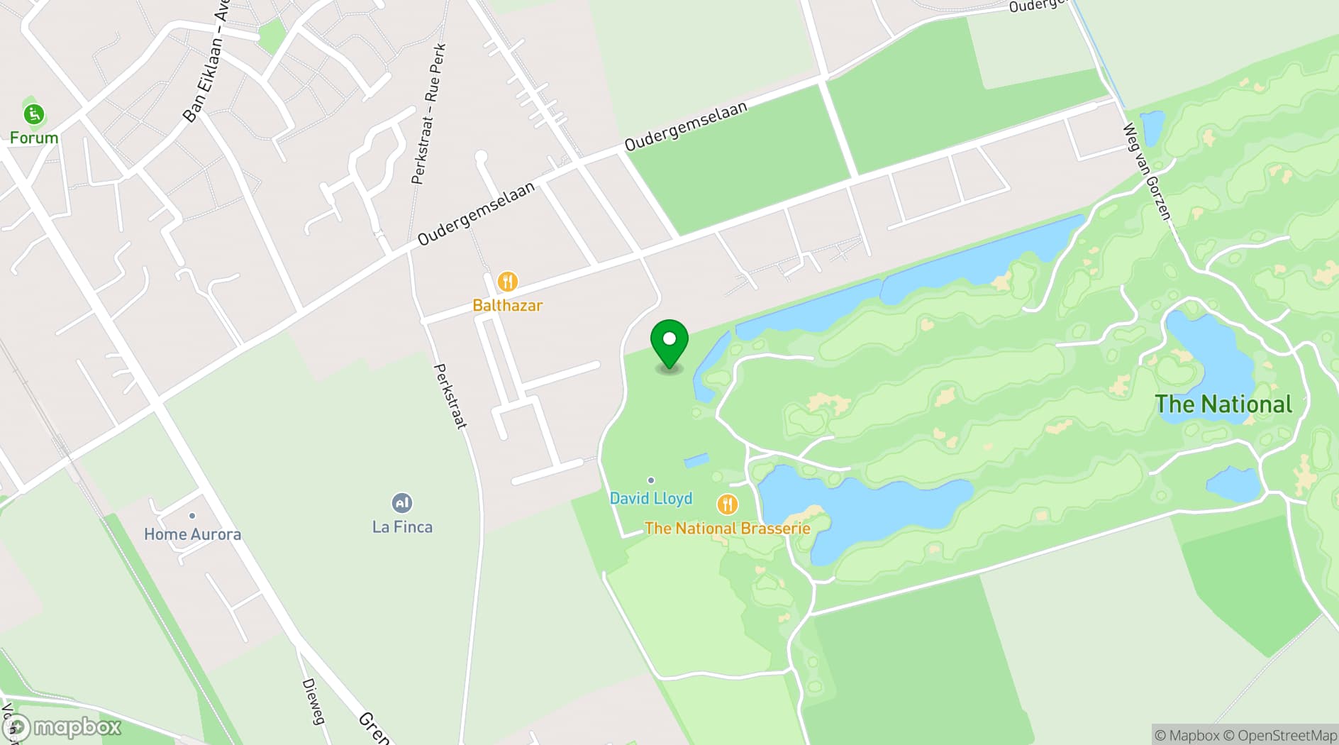 Map showing Radisson Collection The National Hotel Brussels