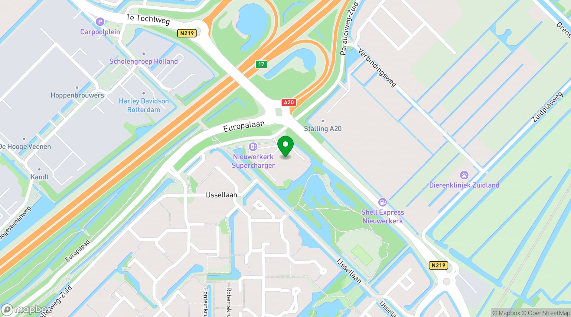 Map showing Hotel Rotterdam-Nieuwerkerk