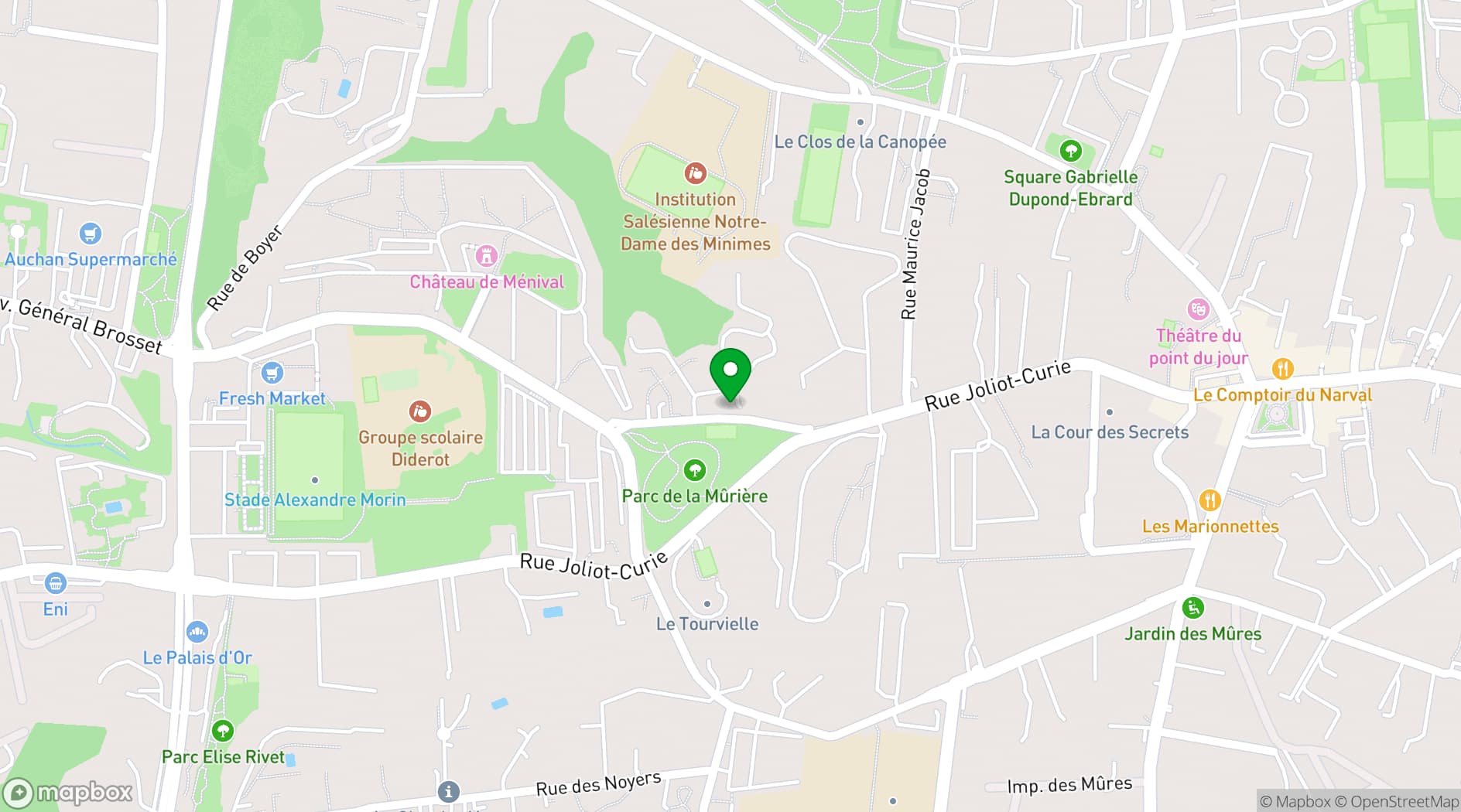 Map showing Espace de l'Ouest Lyonnais