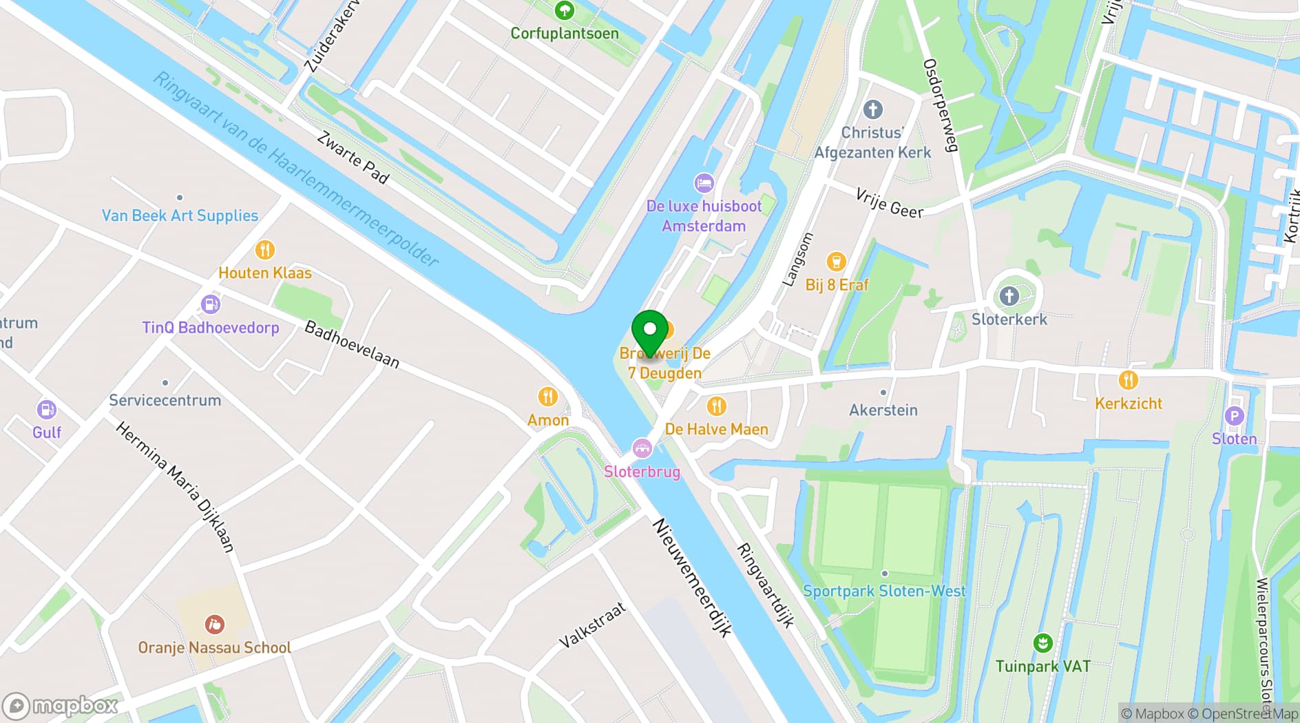 Map showing Molen van Sloten