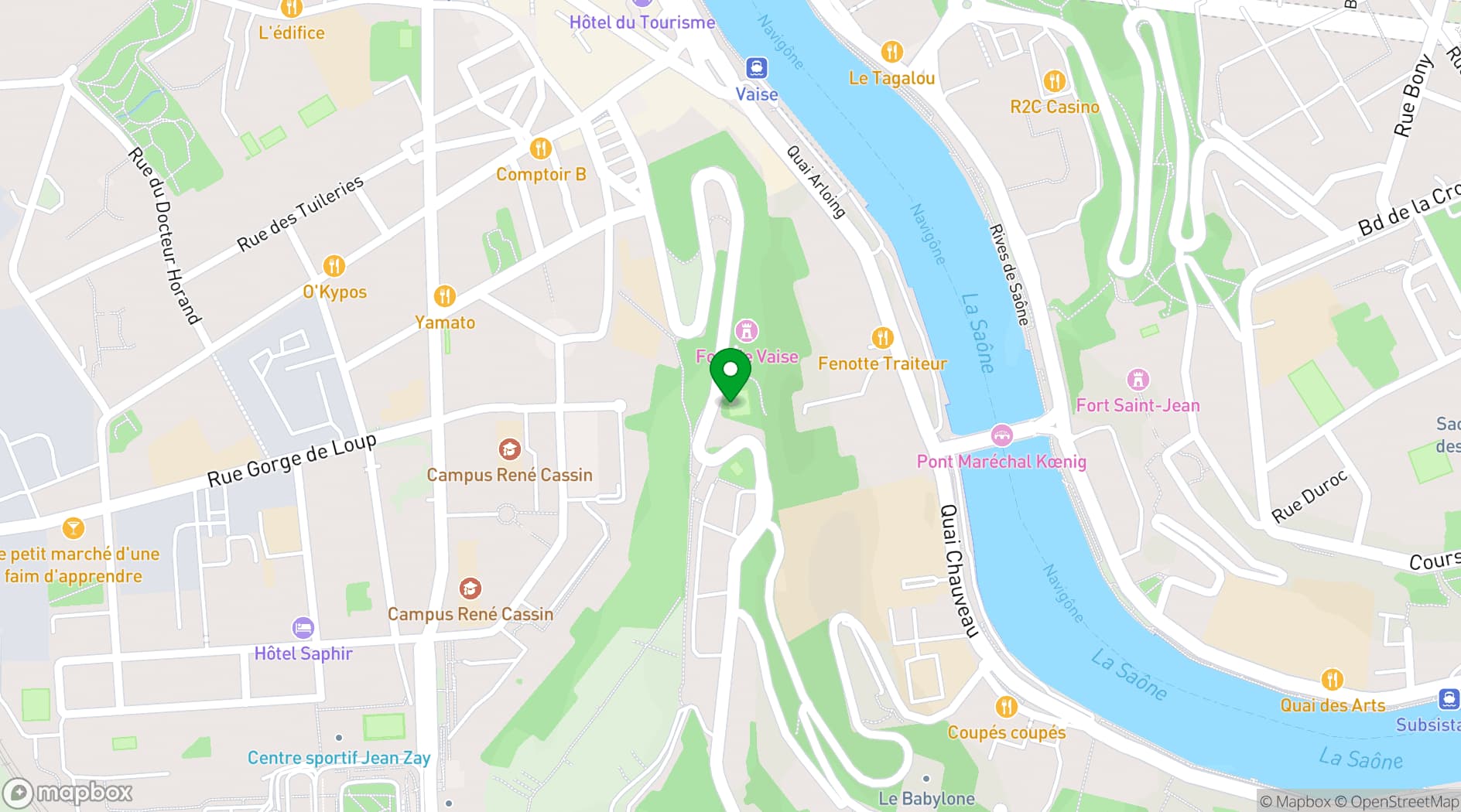 Map showing Fort de Vaise