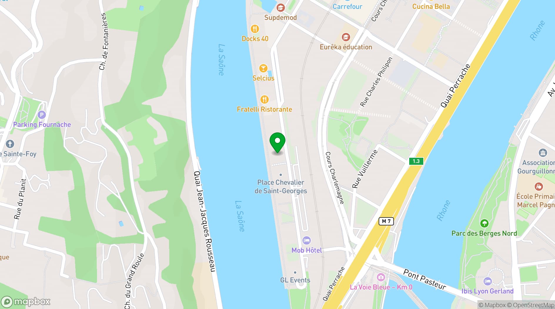 Map showing Le Sucre