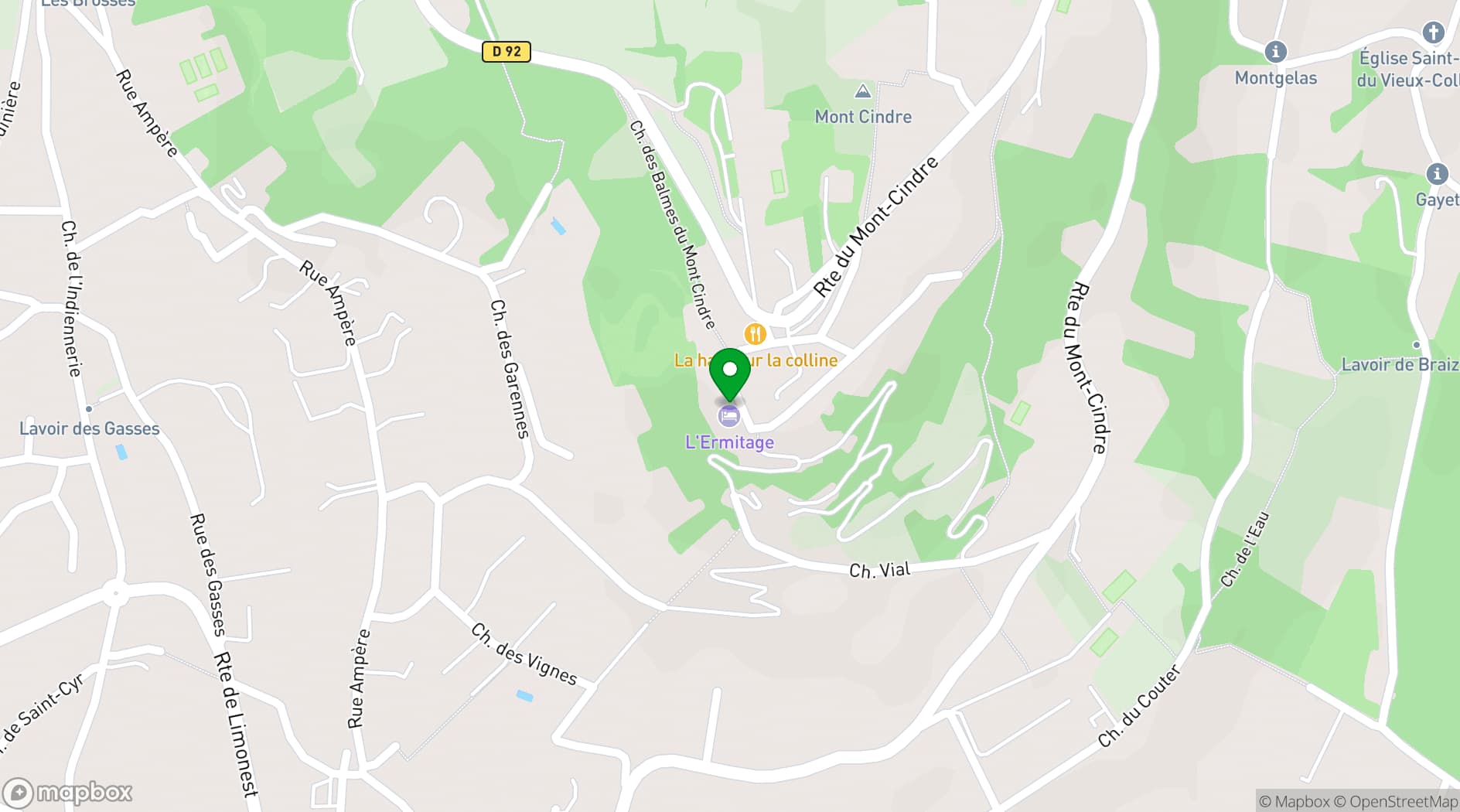 Map showing Ermitage Hotel