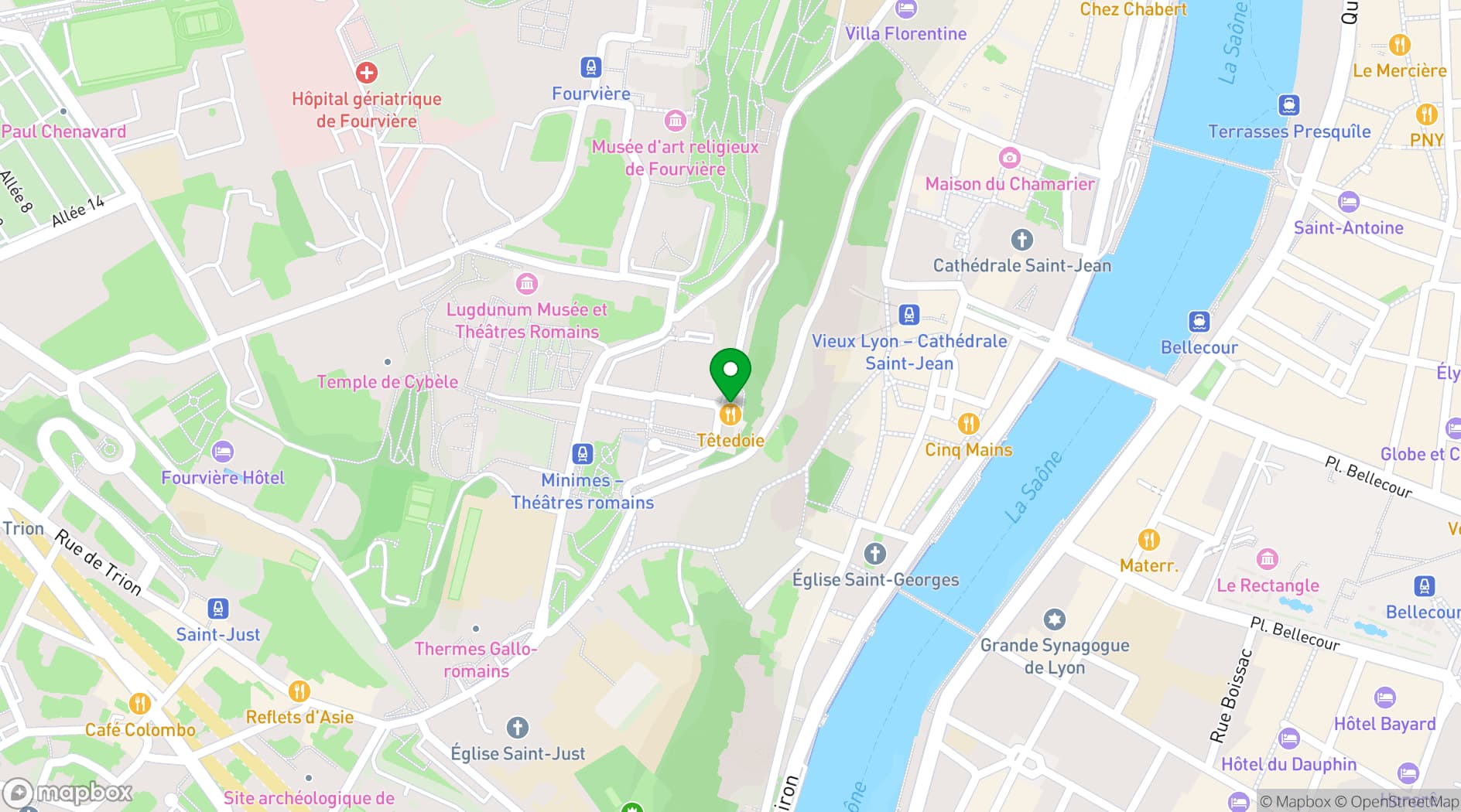 Map showing Le Rooftop Têtedoie