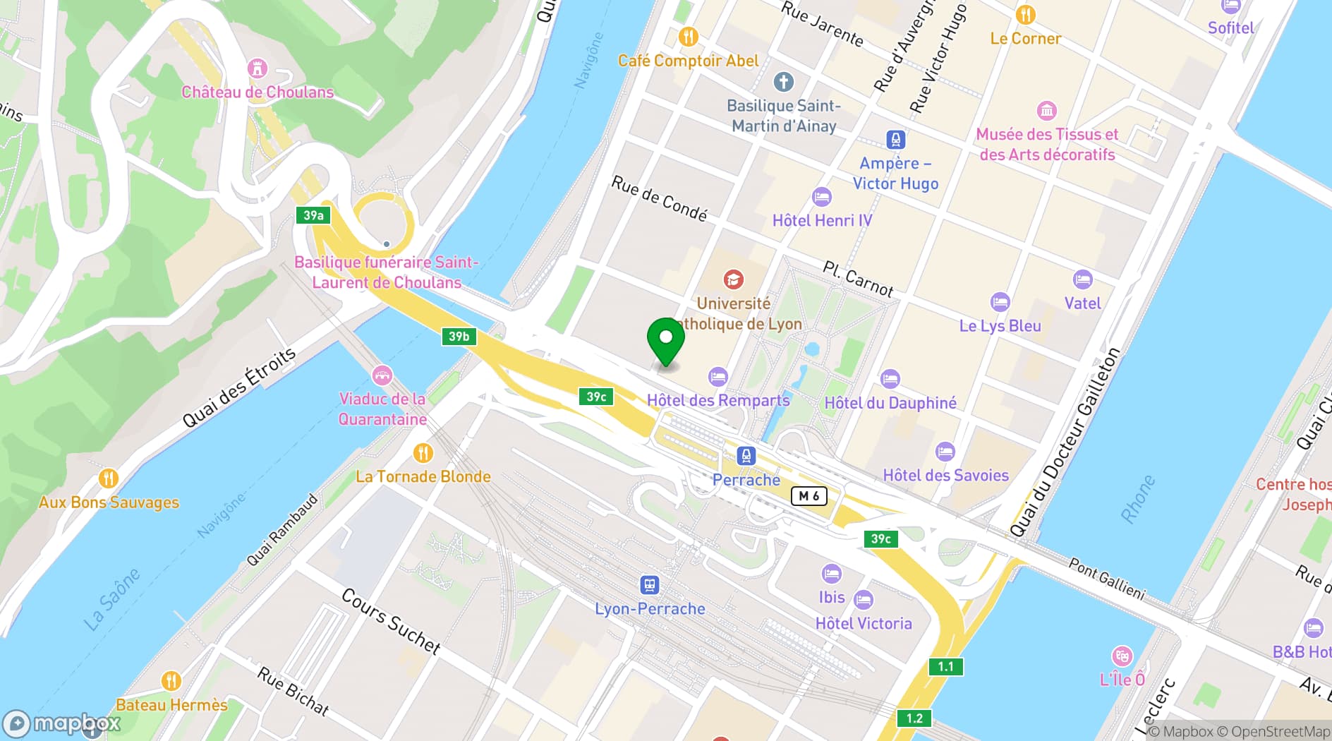 Map showing Focus Coworking