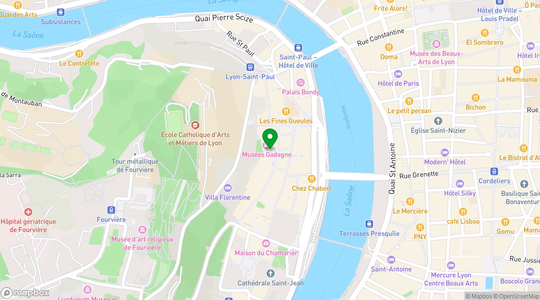 Map showing Gadagne