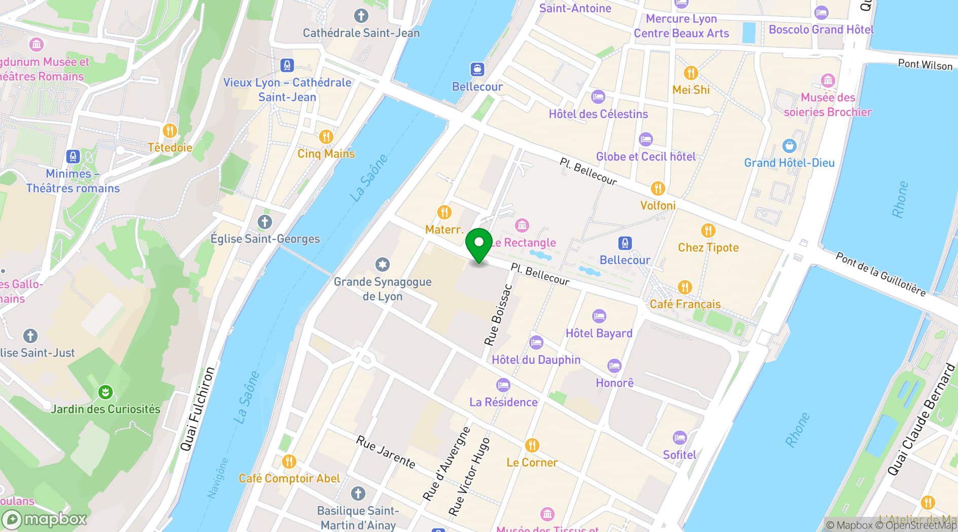 Map showing La Parenthèse