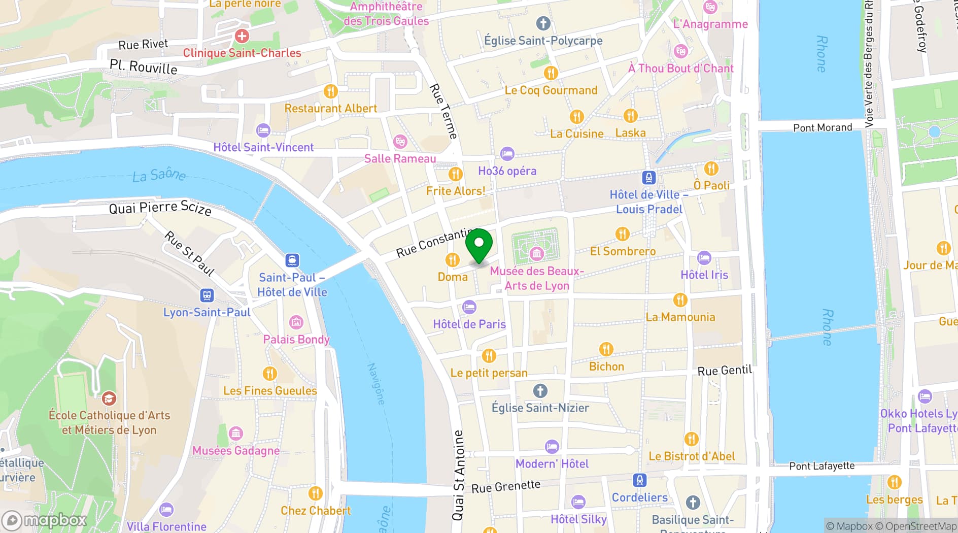 Map showing Café des Fédérations