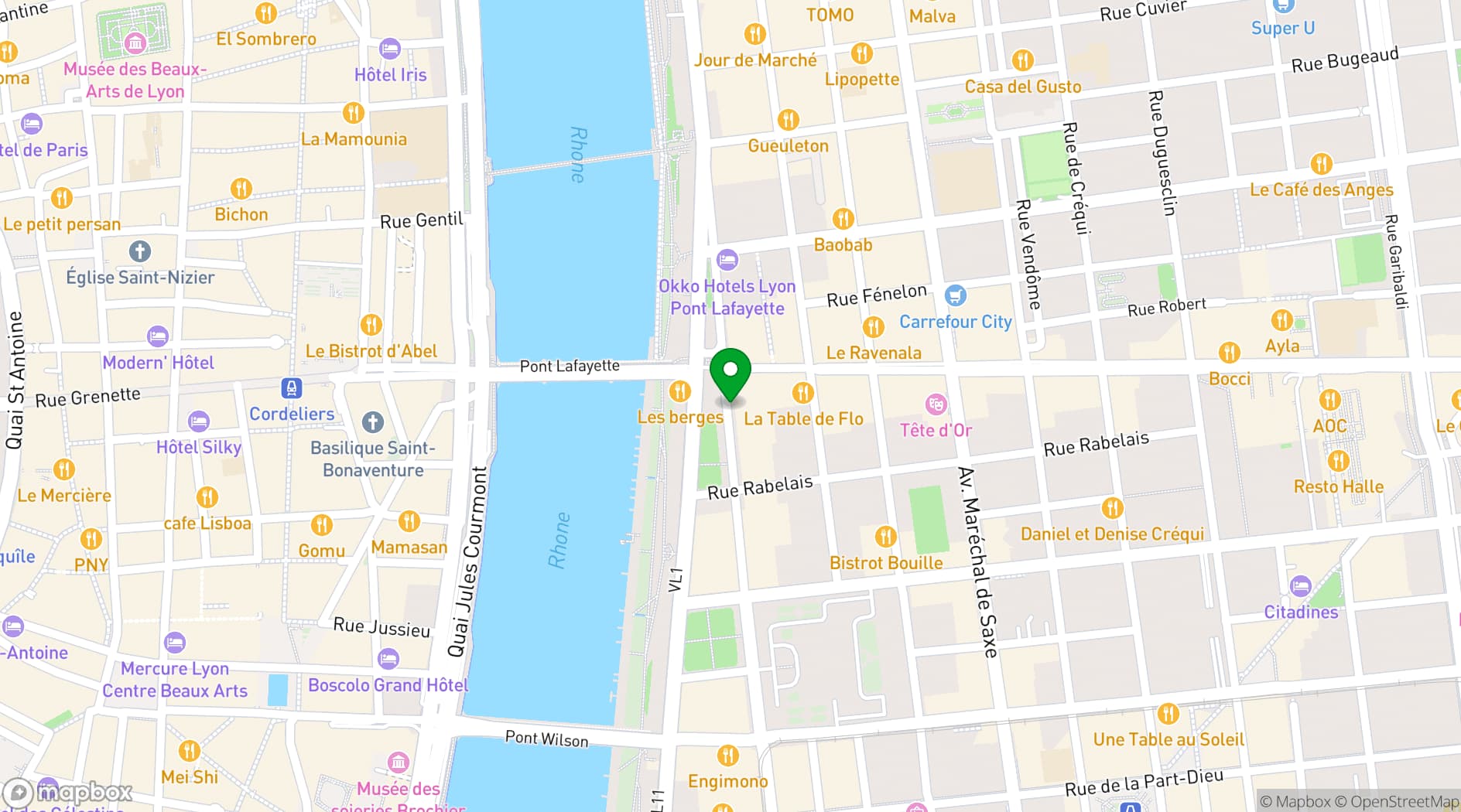 Map showing La Rive