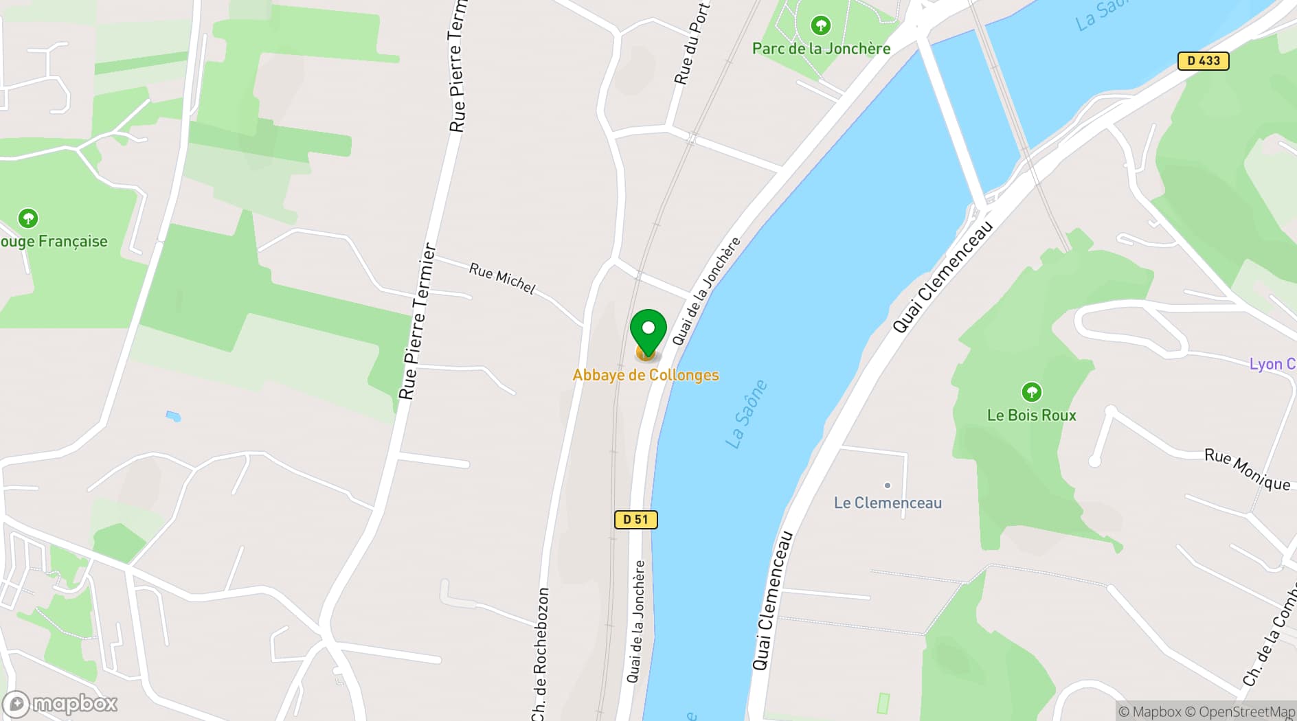 Map showing Abbaye de Collonges