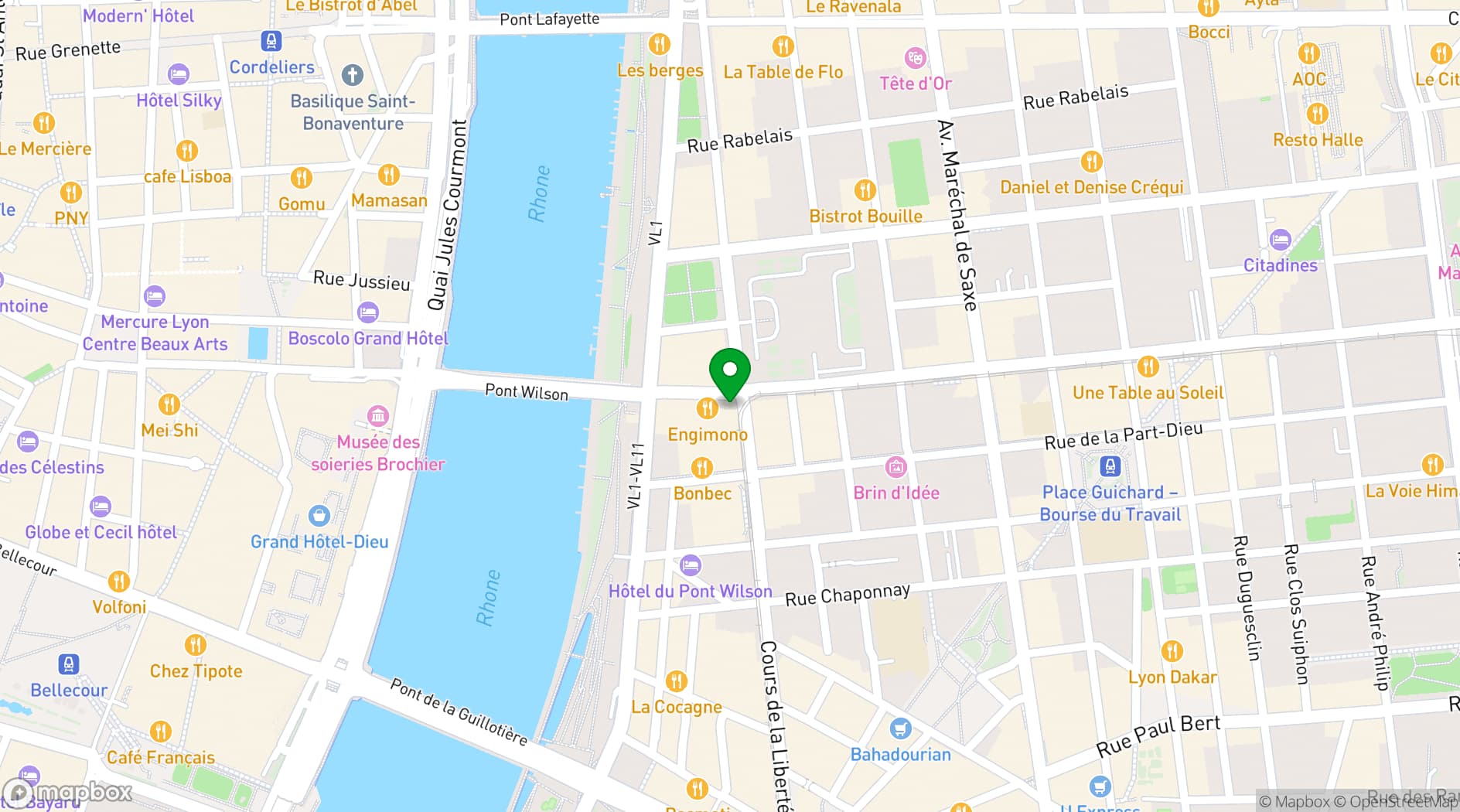 Map showing Grand Café de la Préfecture
