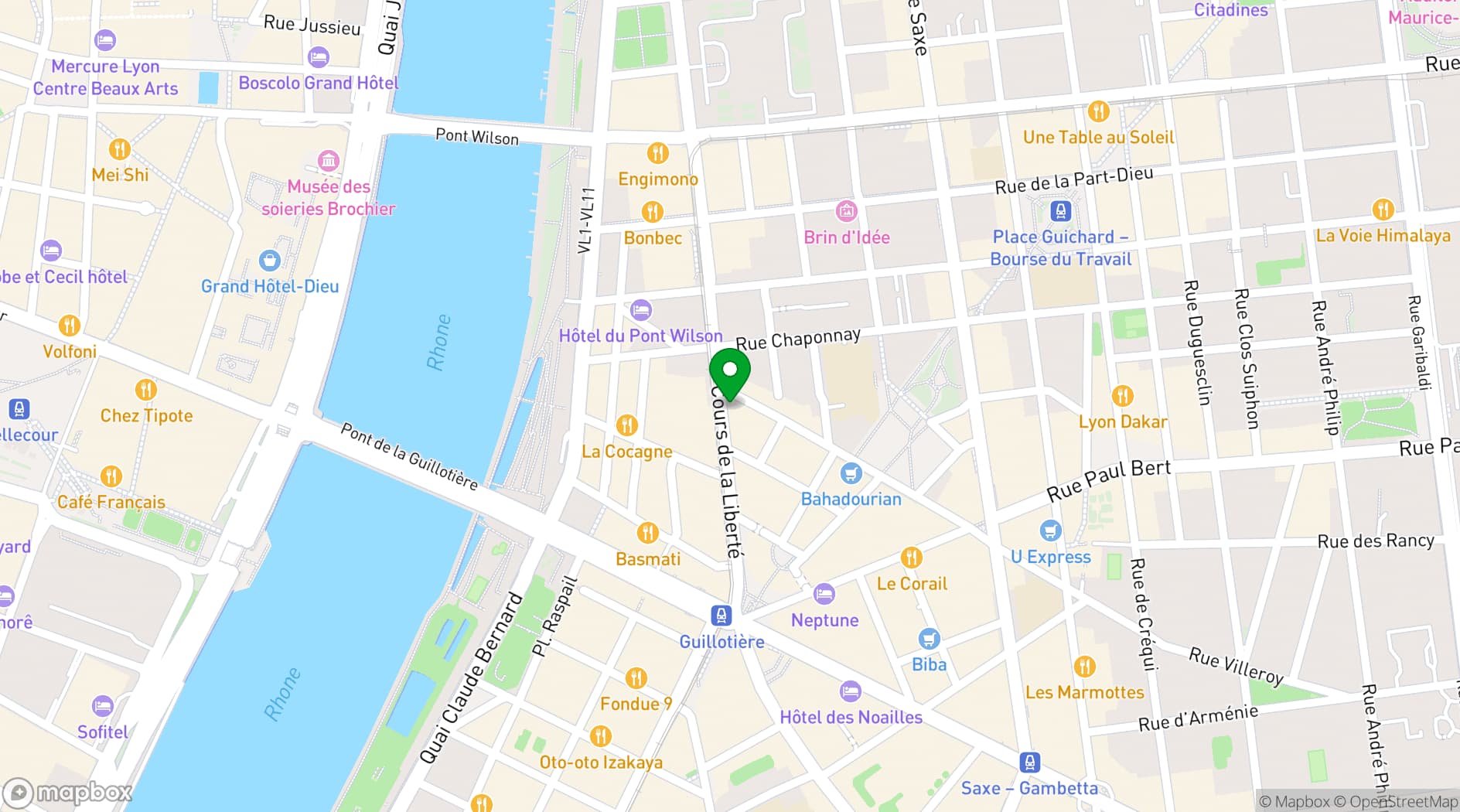 Map showing La Cordée Liberté