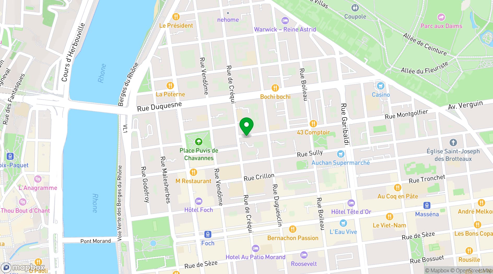 Map showing Espace Coworking La Source