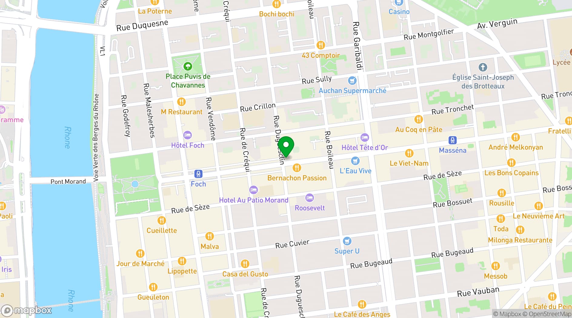 Map showing Le Rive Gauche