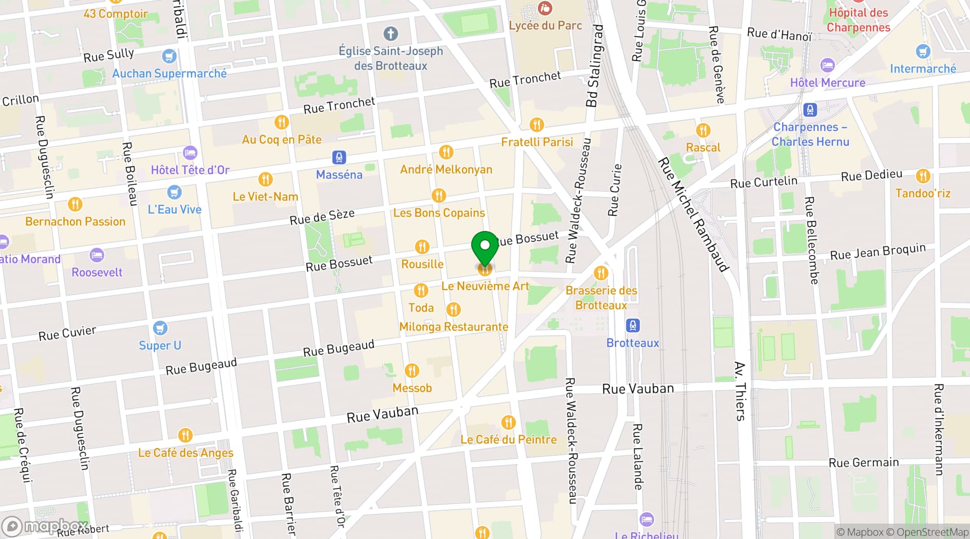 Map showing Le Neuvième Art